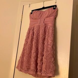 Strapless pink dress